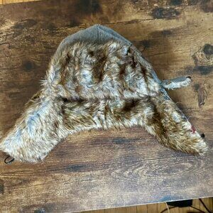 🔥 Faux Fur Trapper Hat with Knit & Wool Blend Accents – Winter Aviator Style ❄️